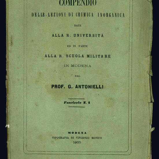 Compendio delle lezioni di chimica inorganica.