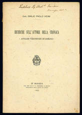 Ricerche sull'autore della cronaca Annales veronenses de romana.