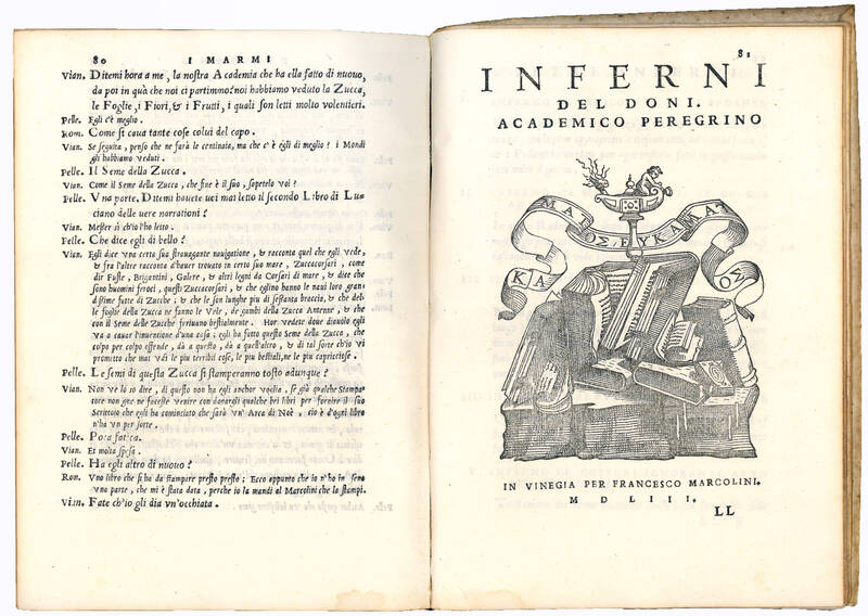 I Marmi del Doni, Academico Peregrino. Al Mag.co et Eccellente S. Antonio da Feltro dedicati