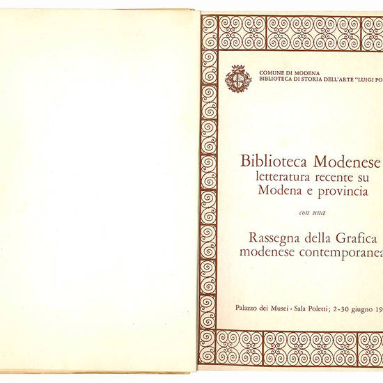 Biblioteca Modenese: letteratura recente su Modena e provincia.