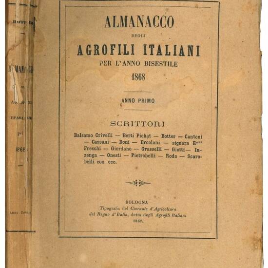 Almanacco degli agrofili italiani per l'anno bisestile 1868.