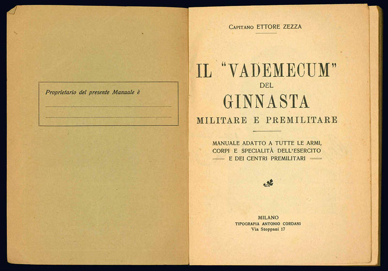 Il vademecum del ginnasta militare e premilitare.