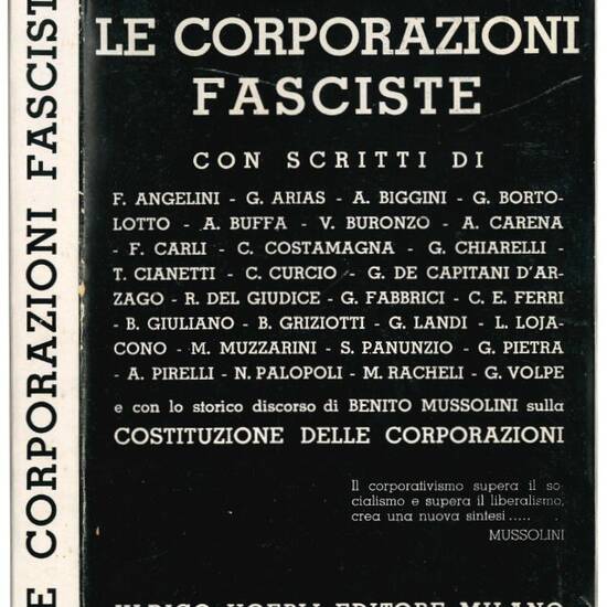 Le corporazioni fasciste.