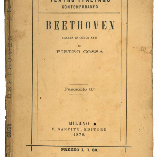 Beethoven. Dramma in cinque atti in prosa.