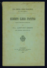 Resoconto clinico-statistico delle operazioni eseguite dal dott. Arturo Berti.