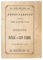 Associazioni aperte per l'anno 1879. Strenne per Natale e Capo d'Anno.