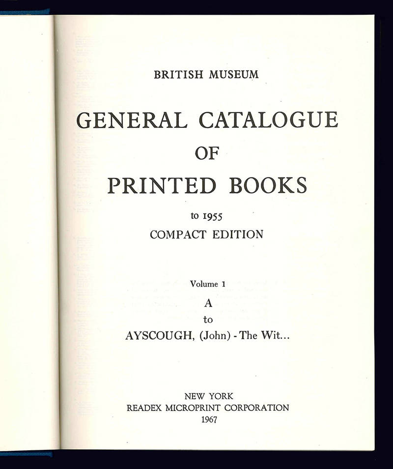 General catalogue of printed books to 1955.