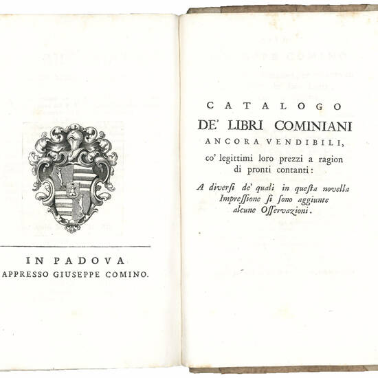 La Libreria de’ Volpi, e la Stamperia Cominiana illustrate con utili e curiose annotazioni. Avvertenze necessarie e profittevoli a’ Bibliotecarj, e agli Amatori de’ buoni libri. Opera di don Gaetano Volpi