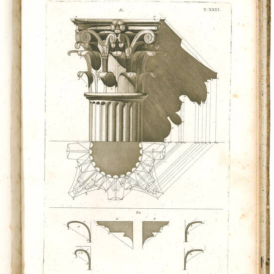 Nuovo corso d'architettura civile dedotta dai migliori monumenti greci, romani, e italiani del Cinquecento da Antonio Ginesi.