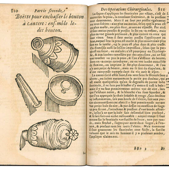 Oeuvres chirurgicales de Hierosme Fabrice d'Aquapendente, fameux medecin, ... Divisées en deux parties: Dont la premiere contient le Pentateuque Chirurgical; l'autre, toutes les Operations manuelles, qui se practiquent sur le corps humain. Derniere editi