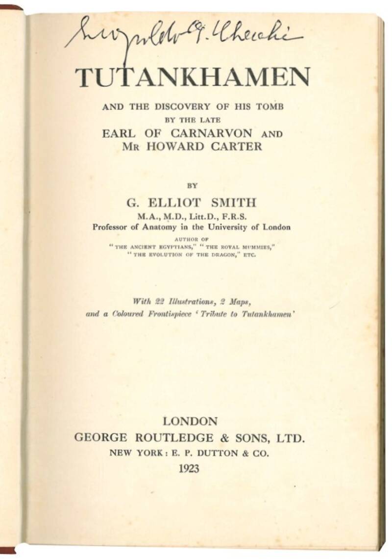 Tutankhamen and the Discovery of his Tomb by the late Earl of Carnarvon and Mr. Howard Carter.