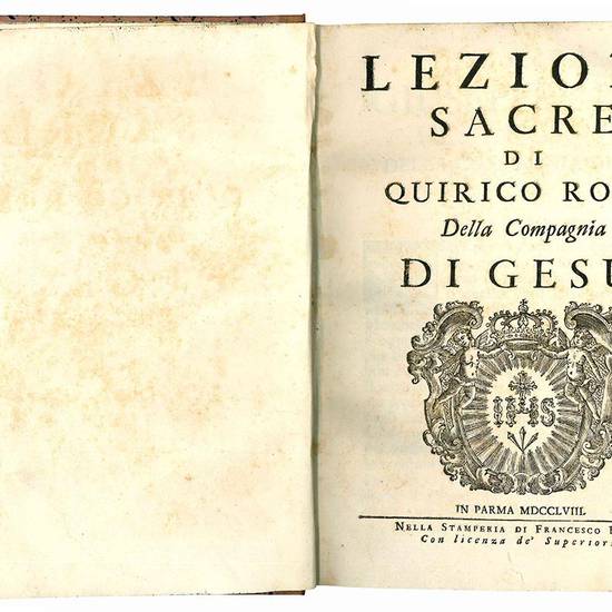 Lezioni sacre di Quirico Rossi della Compagnia di Gesù.