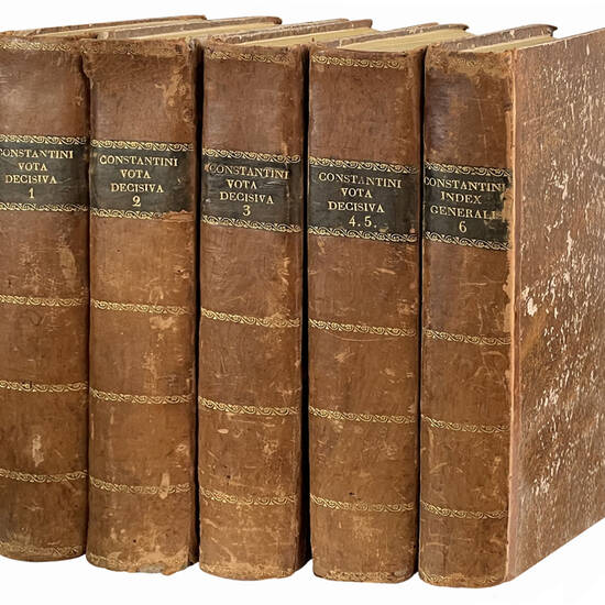 Francisci Mariae Constantini nobilis asculani celebratissimi juris utriusque consulti, ac romanae curiae advocati. Vota decisiva in causis in quibus munere Locumtenentis Civilis in Tribunalis Gubernatoris Urbis, Secundi, & subindè Primi Collateralis in C