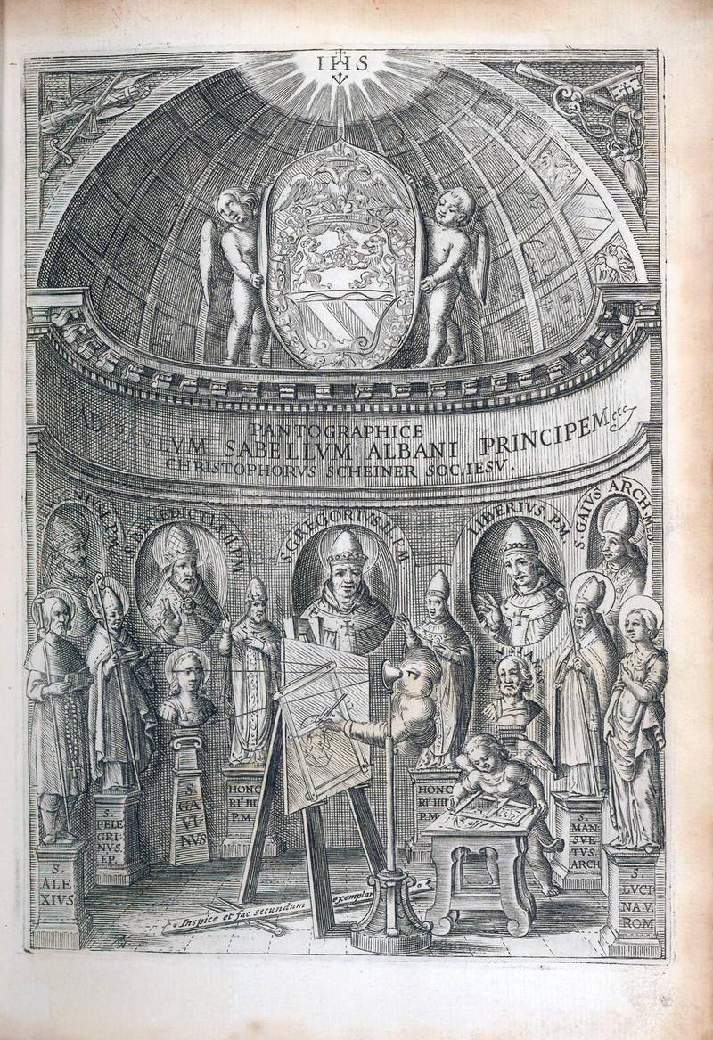 Pantographice, seu Ars delineandi res quaslibet per parallelogrammum lineare seu cauum, mechanicum, mobile; libellis duobus explicata, & demonstrationibus geometricis illustrata: quorum prior epipedographicen, siue planorum, posterior stereographicen, seu