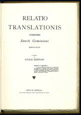 Relatio translationis corporis Sancti Geminiani (1099-1106).