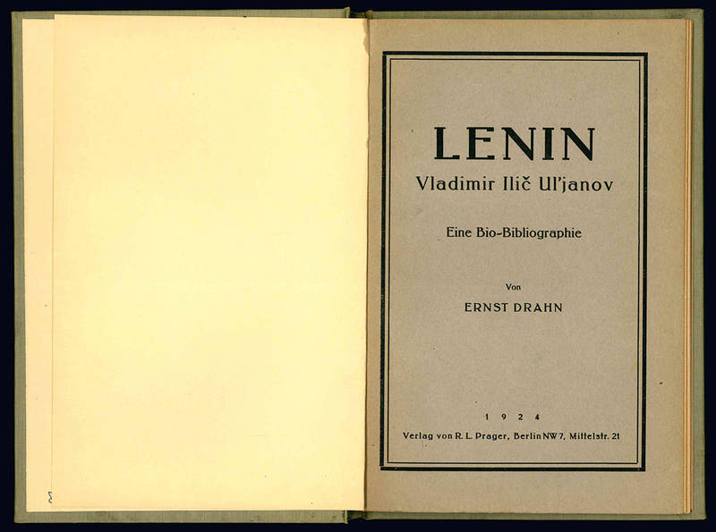 Lenin. Vladimir Ili&#269; Ul'janov. Eine Bio-Bibliographie.