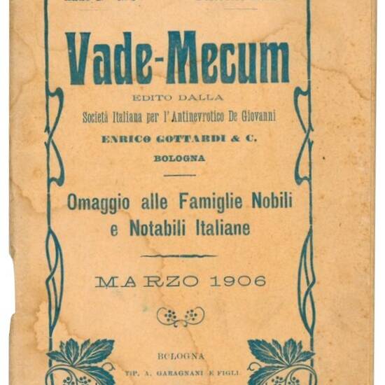 Vade-Mecum [...]. Omaggio alle famiglie nobili e notabili italiane. Marzo 1906.