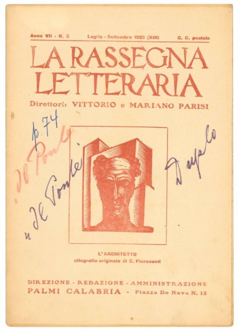 La rassegna letteraria: rivista mensile di arte, scienza, critica e letteratura varia. 2 pubblicazioni.