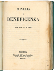 Miseria e beneficenza.