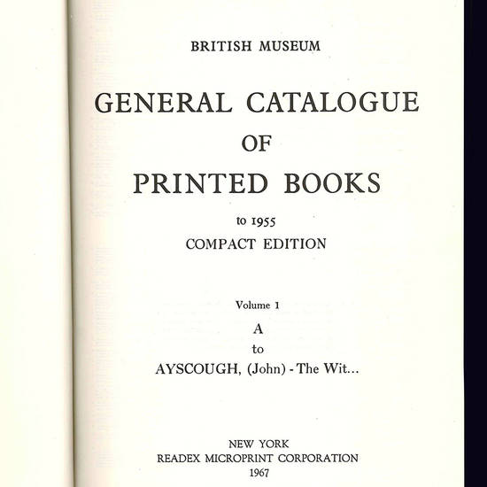 General catalogue of printed books to 1955.