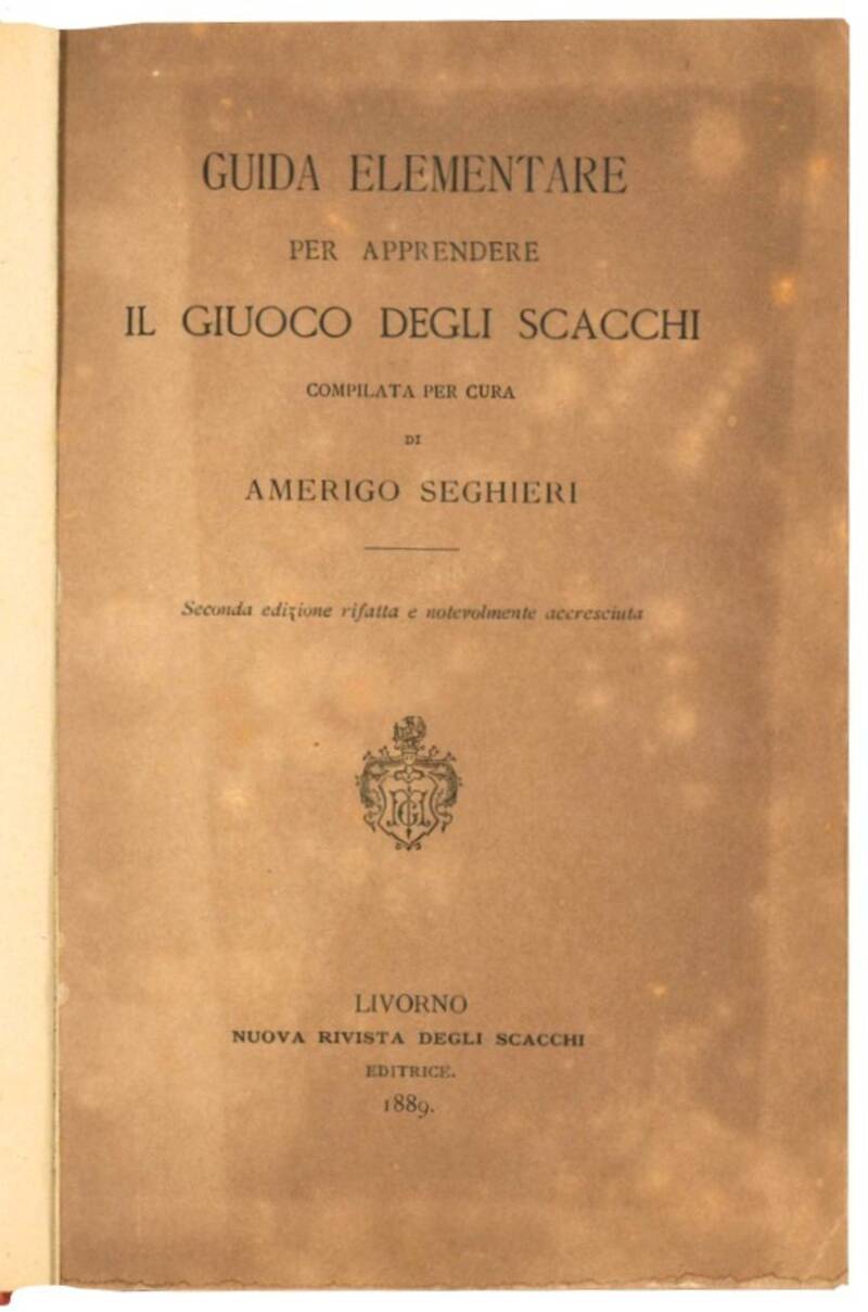 Guida elementare per apprendere il giuoco degli scacchi.