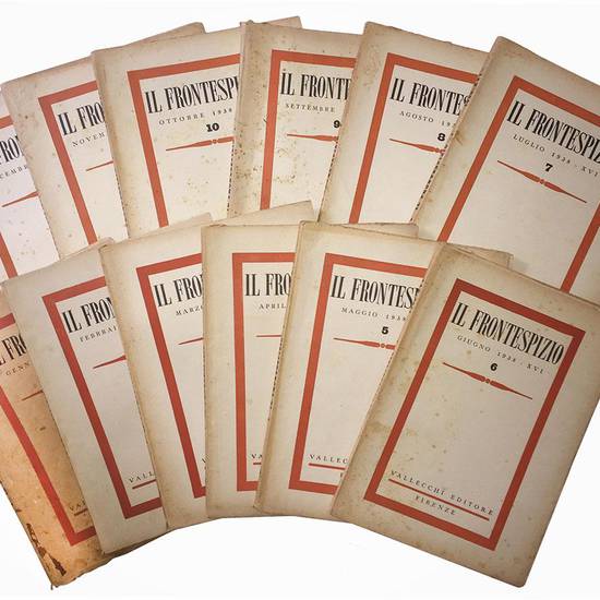 Lotto di 47 numeri de "Il Frontespizio". Annate complete 1937, 1938, 1939, 1940.