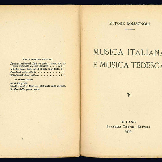 Musica italiana e musica tedesca.