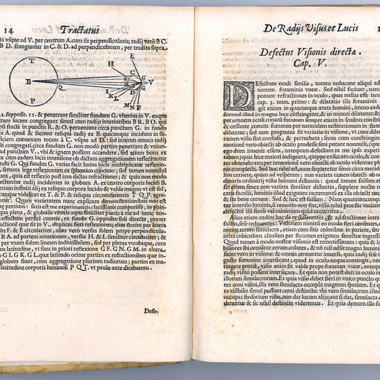 De radiis visus et lucis in vitris perspectivis et iride tractatus Marci Antonii De Dominis. Per Ioannem Bartolum in lucem editus. In quo inter alia ostenditur ratio instrumenti cuiusdam ad clare videndum, quae sunt valde remota excogitati