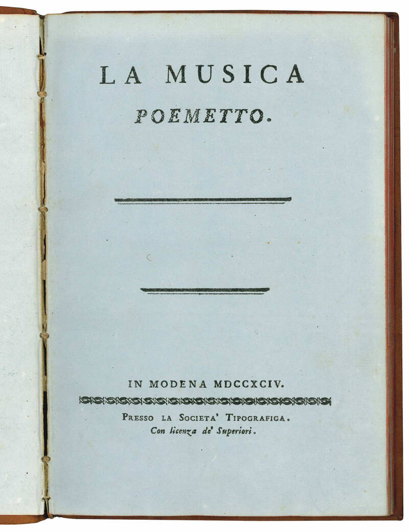 La musica. Poemetto