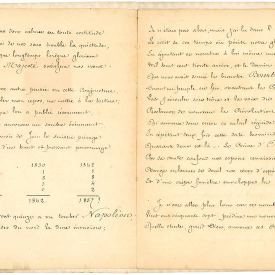 A SM. NAPOLEON III, Le 13 Juin 1857. Lettera manoscritta in francese.