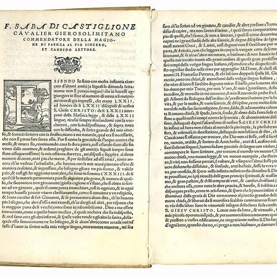 Ricordi overo ammaestramenti [...], ne quali con prudenti, e christiani discorsi si ragiona di tutte le materie honorate, che si ricercano a un vero gentil?huomo