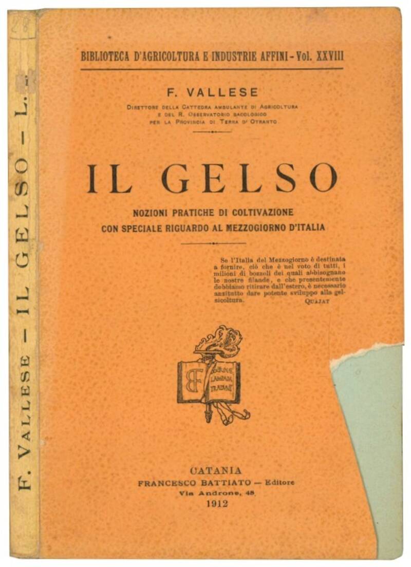 Il gelso: nozioni pratiche di coltivazione con speciale riguardo al Mezzogiorno d'Italia.