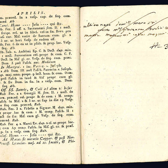 Ordo Divini Officii recitandi in Cathedrali et Dioecesi Regii pro anno bixestili 1804.