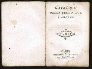 Catalogo della biblioteca Biancani