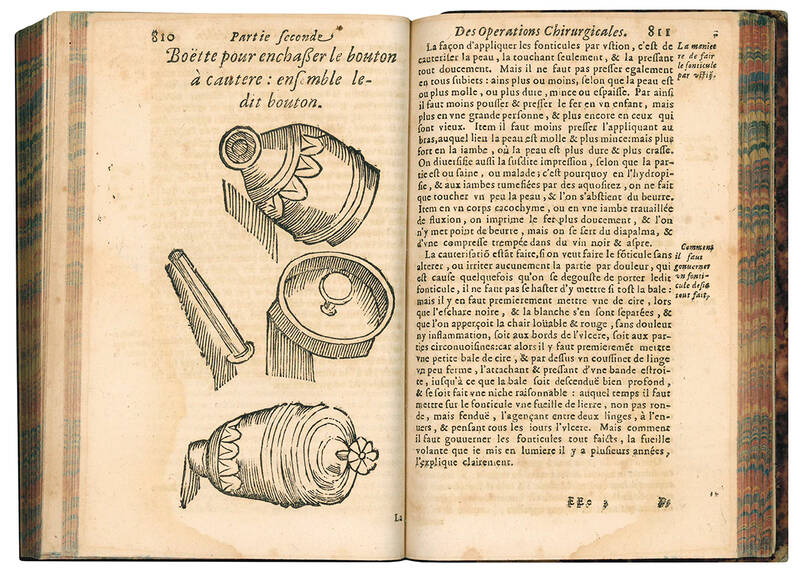 Oeuvres chirurgicales de Hierosme Fabrice d'Aquapendente, fameux medecin, ... Divisées en deux parties: Dont la premiere contient le Pentateuque Chirurgical; l'autre, toutes les Operations manuelles, qui se practiquent sur le corps humain. Derniere editi