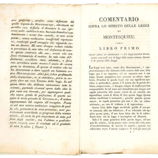 Commentario sopra lo spirito delle leggi di Montesquieu; opera del C.te Destutt de Tracy membro dell'Istituto di Francia e della Società Filosofica dei Filadelfia, ec. Seguita dalle Osservazioni di Condorcet sopra il ventesimo nono libro dello Spirito