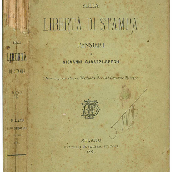 Sulla libertà di stampa. Pensieri.