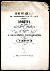 Sonetto posto in musica per soprano o tenore.