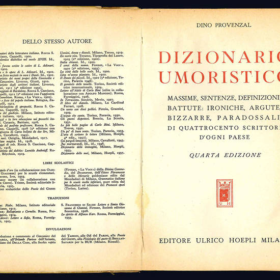 Dizionario umoristico. Quarta edizione.