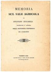 Memoria sul sale agricola.