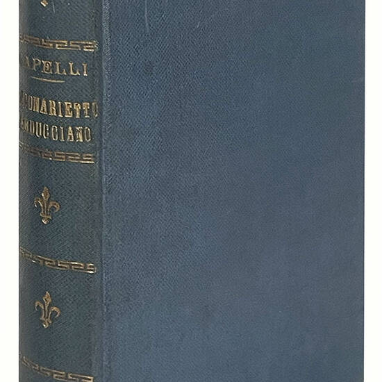 Dizionarietto carducciano. I. Commento ritmico e storico di tutte le Odi barbare (Odi barbare, Libro I. e II. - Rime e ritmi) - II. Commento di Giambi ed epodi e Rime nuove. Seconda edizione riveduta e migliorata.