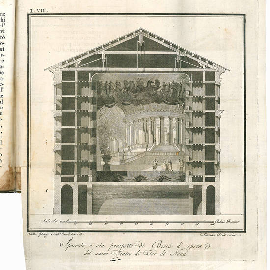 Descrizione istorica del teatro di Tor di Nona di Felice Giorgi architetto camerale dedicata a sua eccellenza il signor d. Pietro Gabrielli patrizio romano principe di Prossedi, Roccasecca, Pisterzo &c. &c.