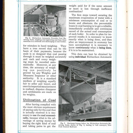 Automatic weighing of coal and water in power plants. Bulletin n°101.