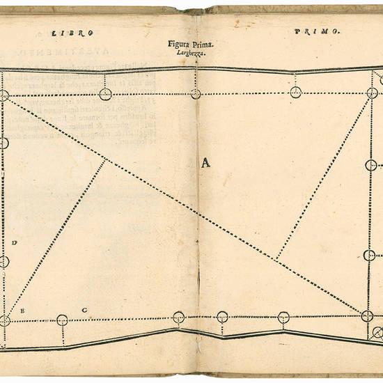 Opera del misurare, di m. Girolamo Cataneo novarese libri II. Nel primo s?insegna a? misurar, & partir? i campi, nel secondo a? misurar le muraglie, imbottar grani, vini, fieni, & strami; col livellar l?acque, & altre cose necessarie a gli agrimensori. Li