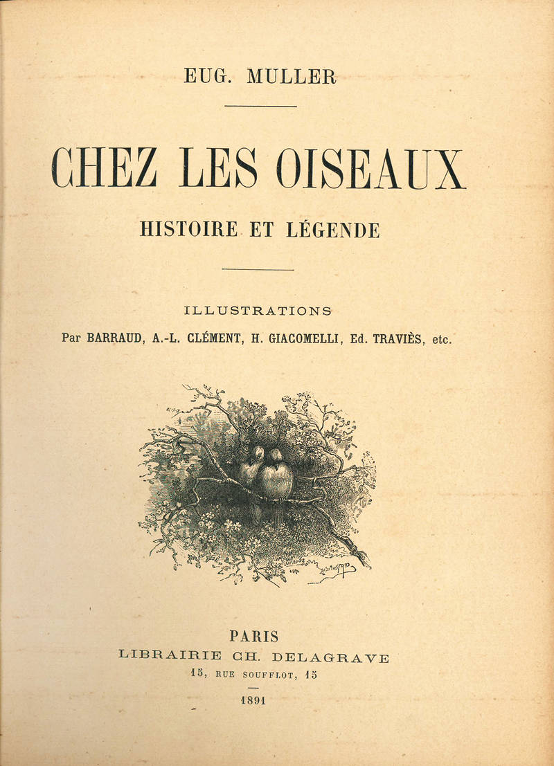 Chez les oiseaux histoire et légende