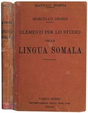 Elementi per lo studio della lingua somala.