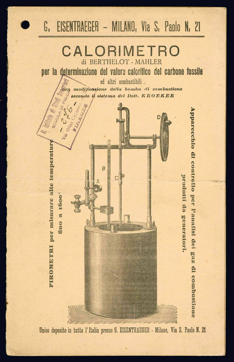 Calorimetro di Berthelot - Mahler.