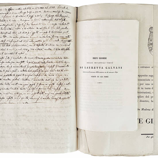 Cronaca di Modena. Manoscritto cartaceo in italiano. Modena, 1837-1862