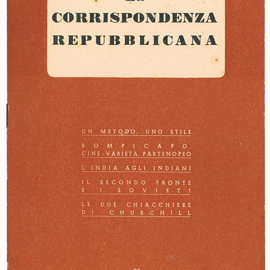 La corrispondenza repubblicana. 6. Marzo 1944 - XXII.