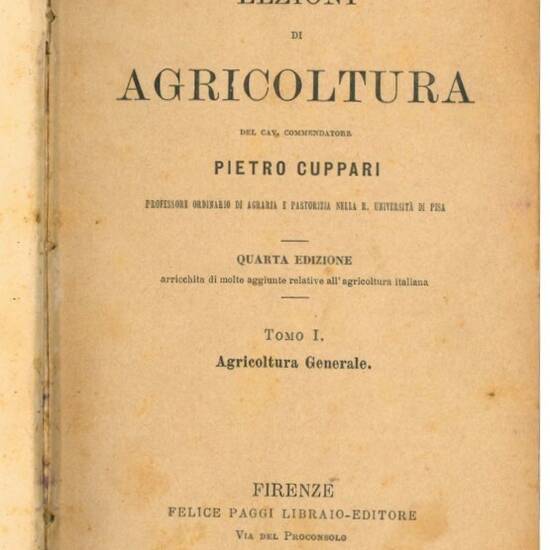 Lezioni di agricoltura.